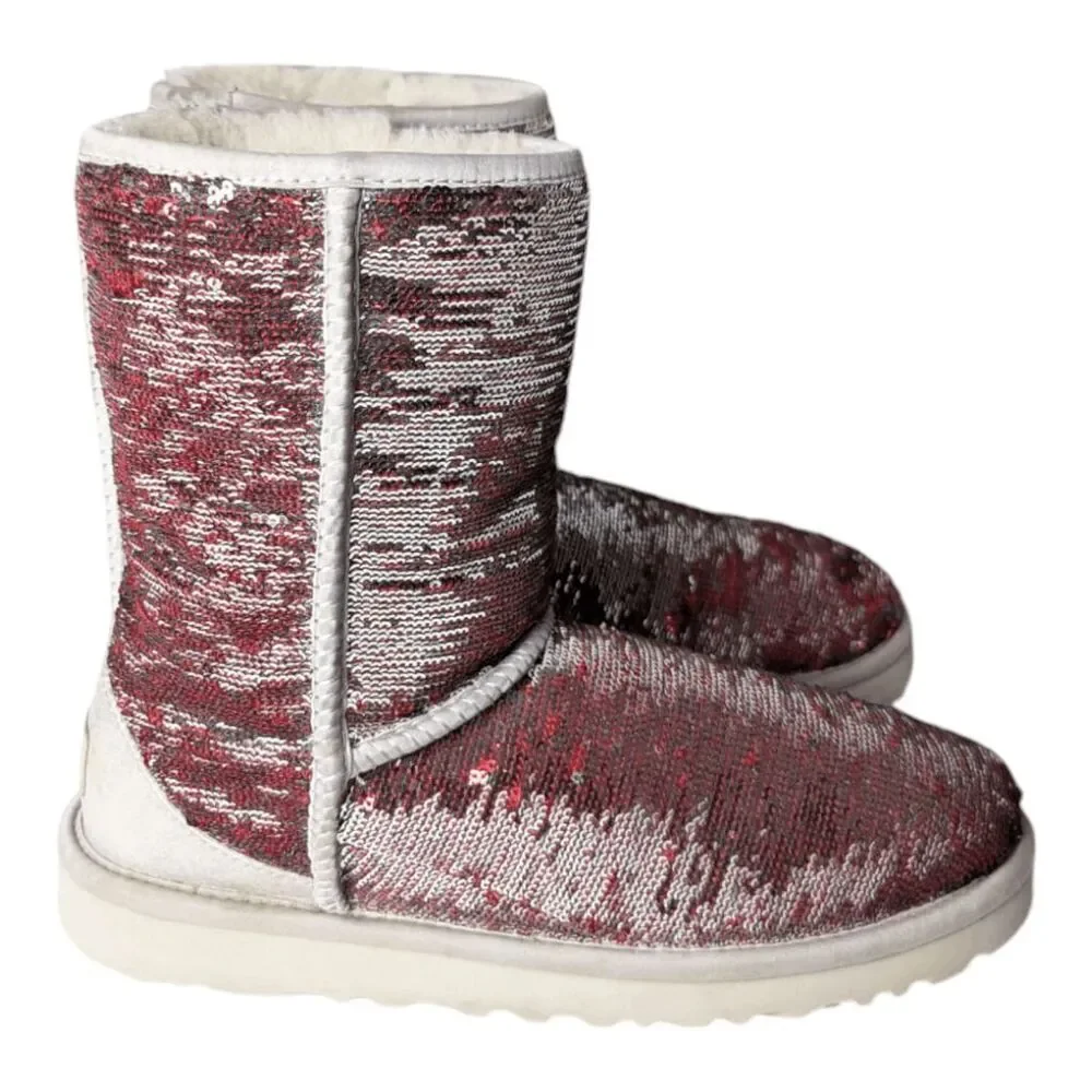 UGG Classic Short Sequin Winter Boot Size 7